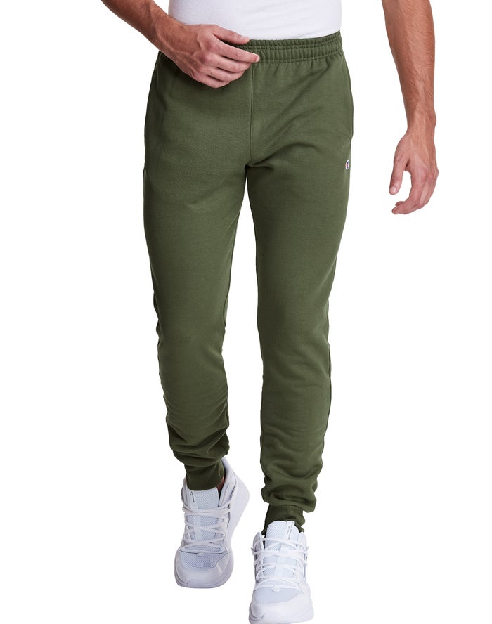 Champion Mens Joggers NZ - Powerblend Fleece Green ( 2853-CGIHE )